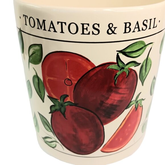 Rayware Ceramic Lidded Storage Jar Tomatoes & Basil Olives & Garlic Design - Picture 4 of 16